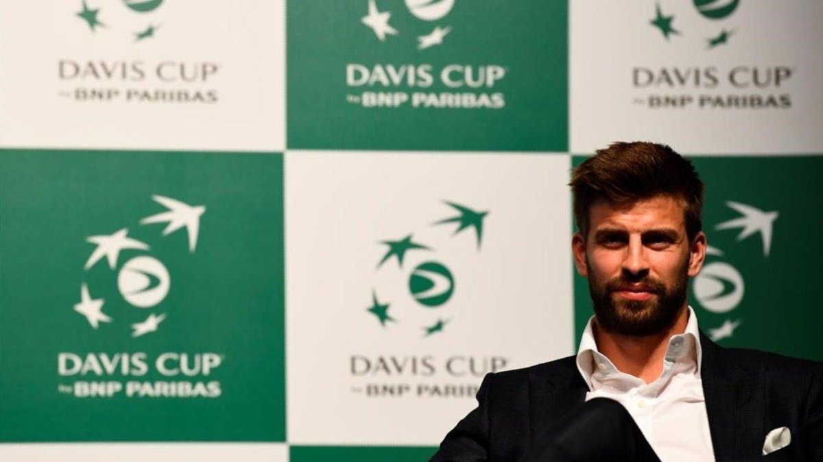 Gerard Piqué, al presentar su proyecto de la Copa Davis en Madrid en octubre, también con su empresa Kosmos.-