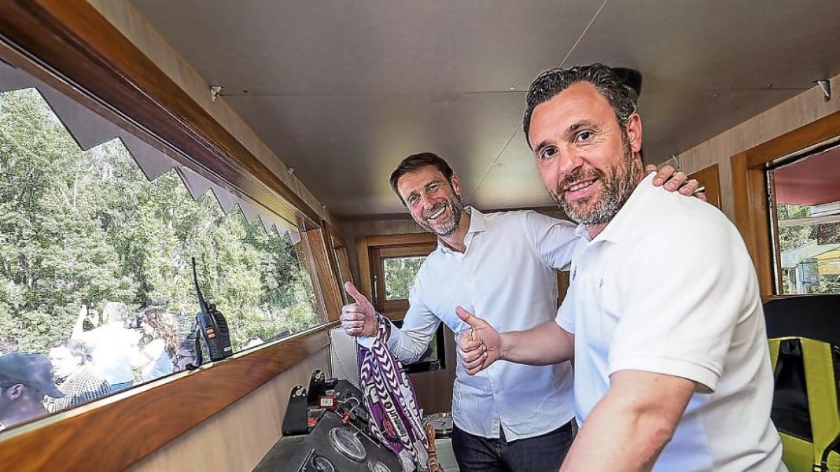 Carlos Suárez y SergioGonzález, a los mandos de la Leyenda delPisuerga.-MIGUEL ÁNGEL SANTOS