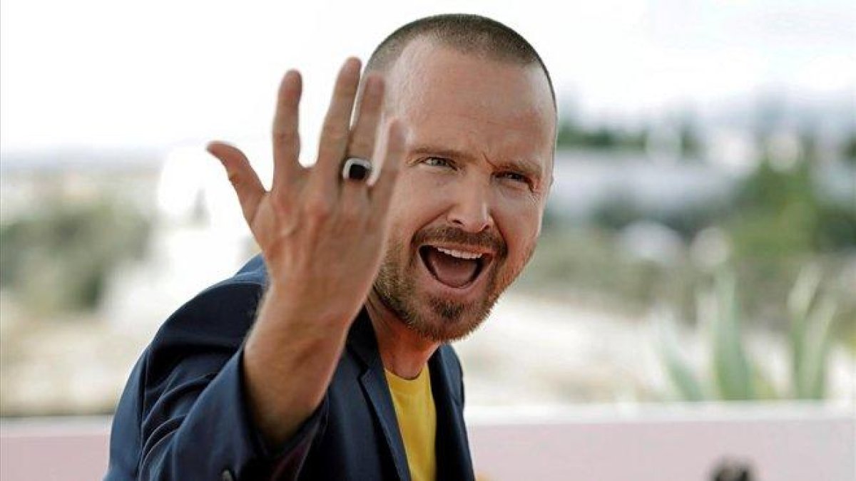 El actor estadounidense Aaron Paul, protagonista de ’El camino’, a su llegada a Sitges.-EFE / SUSANNA SAEZ