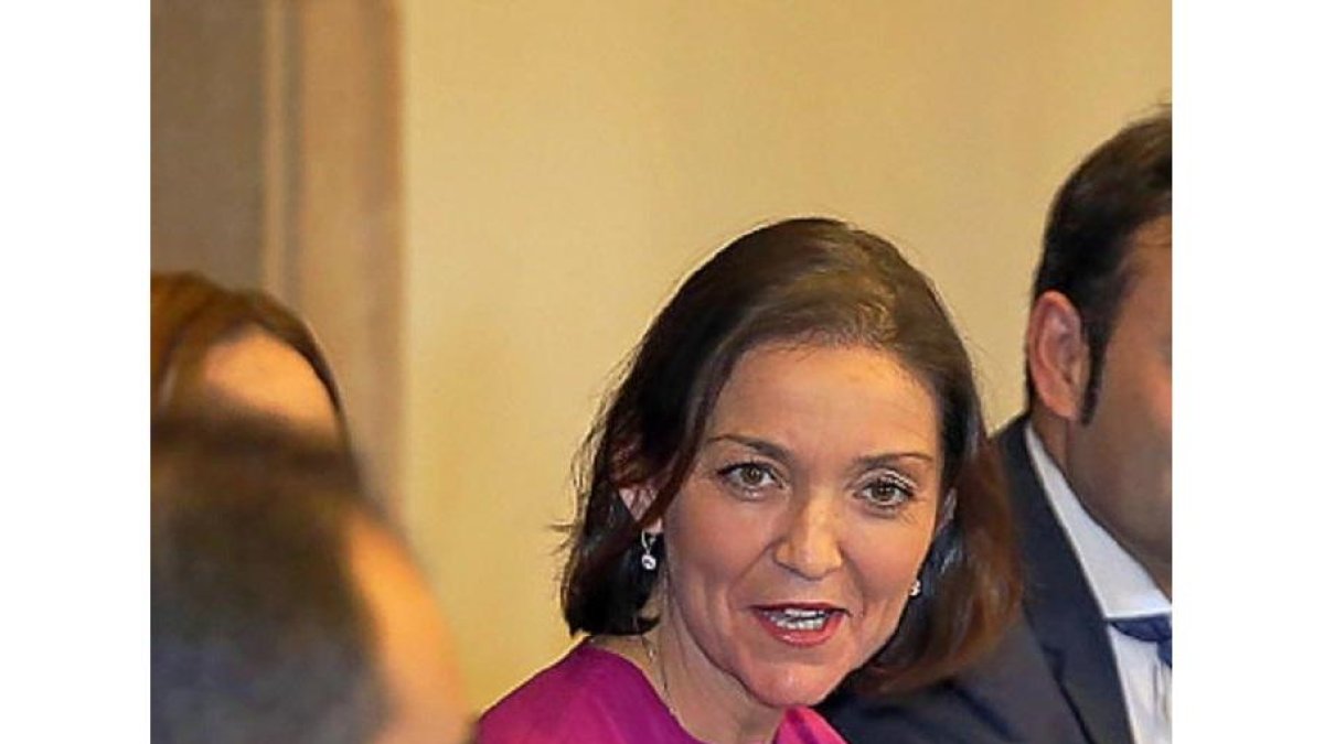 La ministra de Industria, Comercio y Turismo, Reyes Maroto, ayer en el Parador de Tordesillas.-ICAL