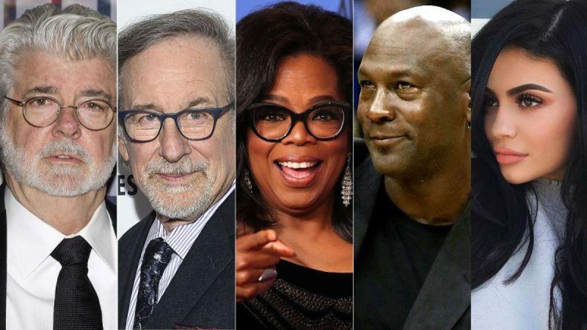 Lucas, Spielberg, Winfrey, Jordan y Jenner, los famosos más ricos del 2018, según Forbes.-EL PERIÓDICO
