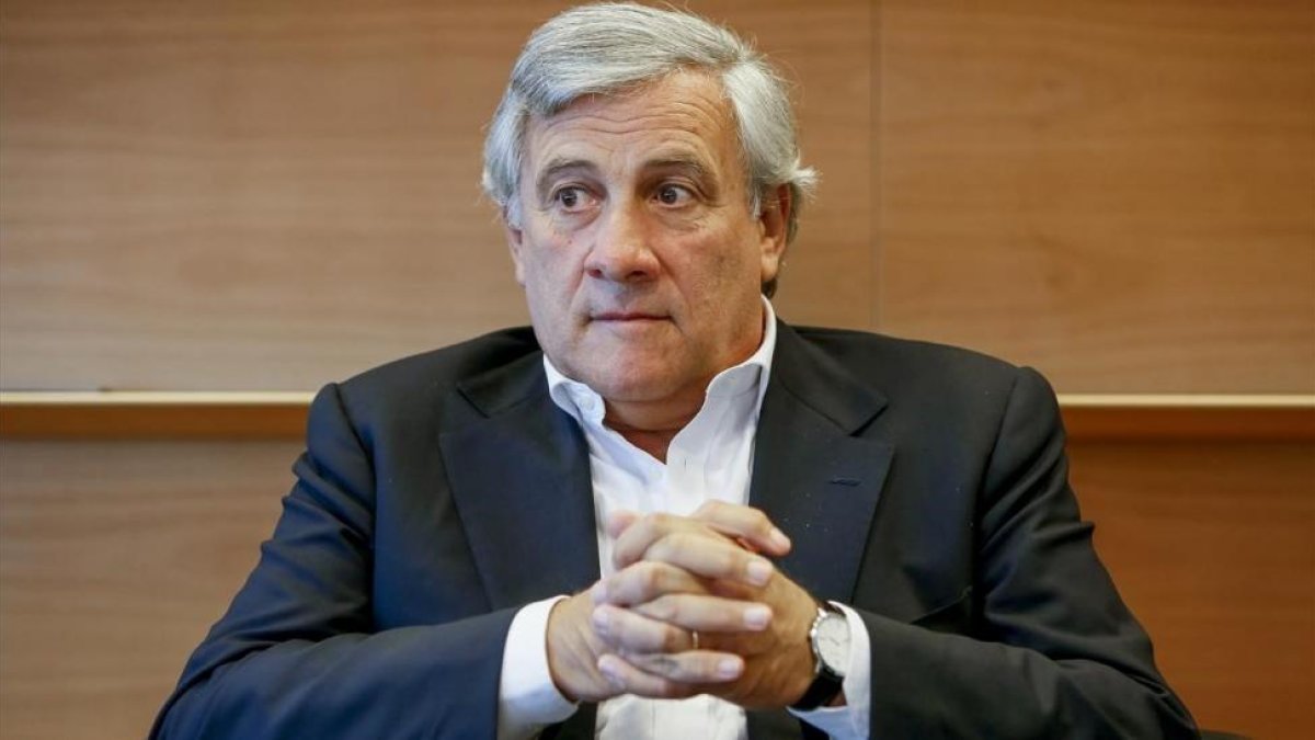 Antonio Tajani, durante la entrevista.-PARLAMENTO EUROPEO / MATHIEU CUGNOT