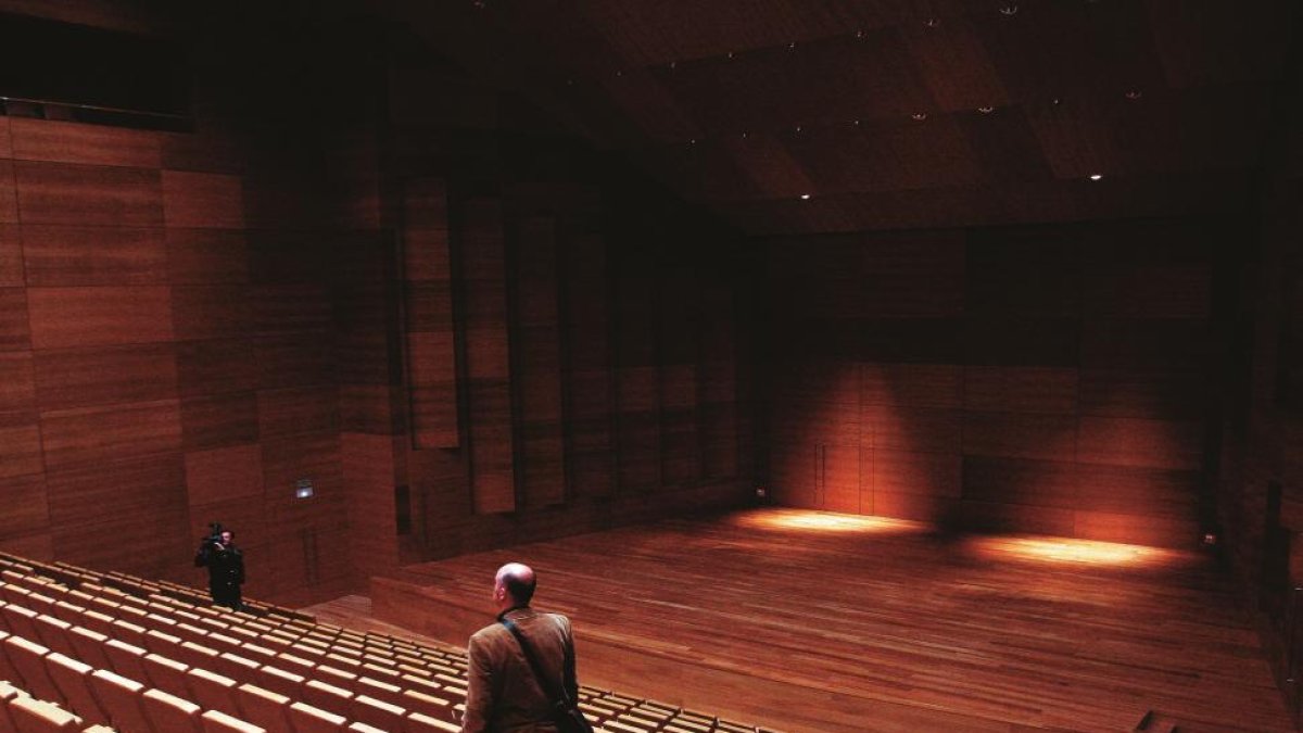 Una persona contempla la Sala de Cámara del Centro Cultural ‘Miguel Delibes’.-Pablo Requejo