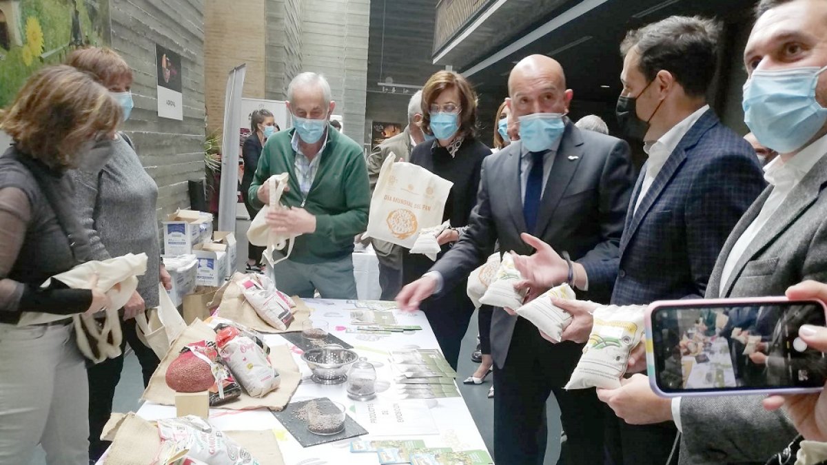 El consejero de Agricultura y Ganadería, Jesús Julio Carnero, participa en la II Feria del Pan y la Lenteja de Tierra de Campos celebrada en Mayorga (Valladolid). - ICAL