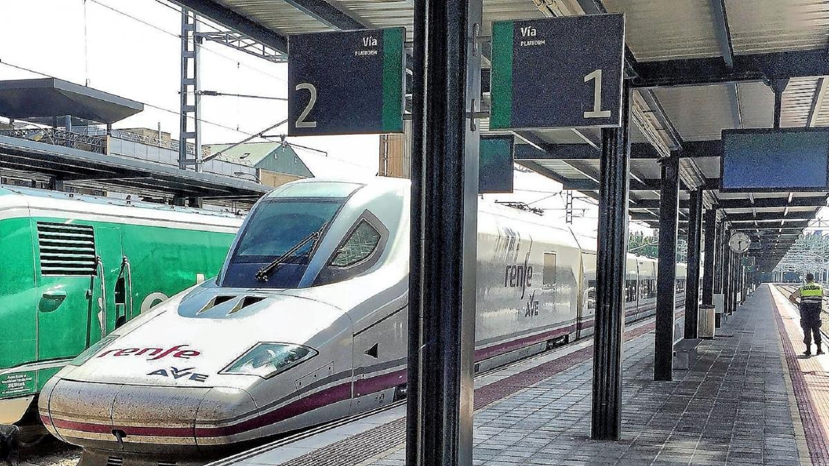 Llegada del primer AVE a la estación de León.-BRUNO MORENO