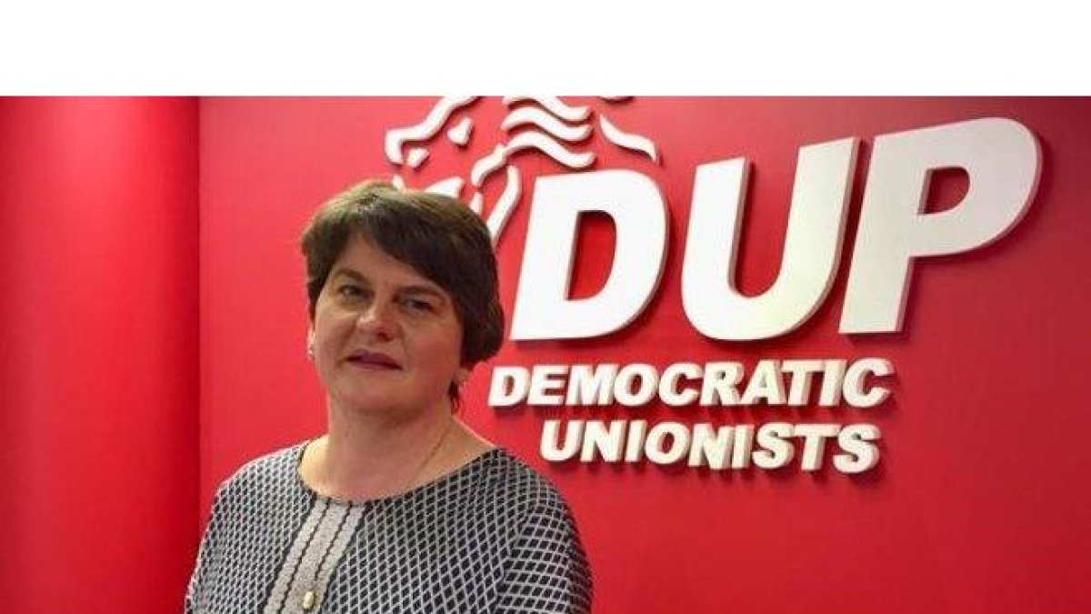 La líder del partido unionista norirlandés, Arlene Foster.-DAVID YOUNG