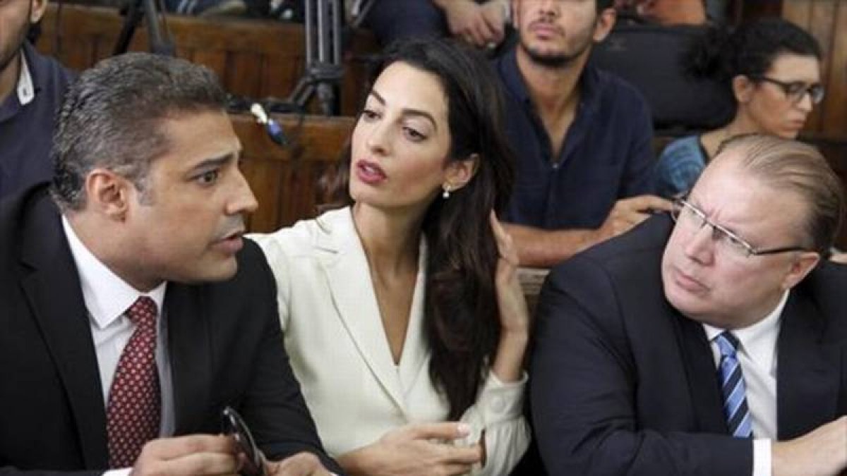 Amal Clooney, abogada defensora de uno de los periodistas, ayer.-REUTERS/ASMAA WAGUIH