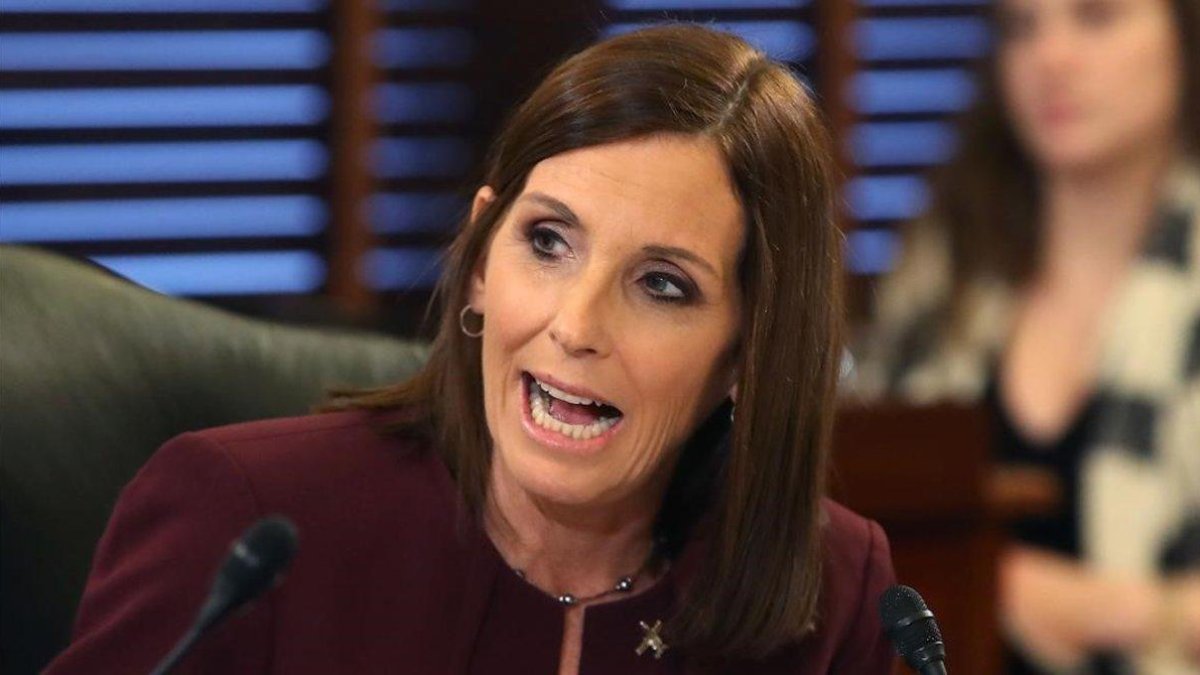La senadora Martha McSally este miércoles en el Senado.-AFP
