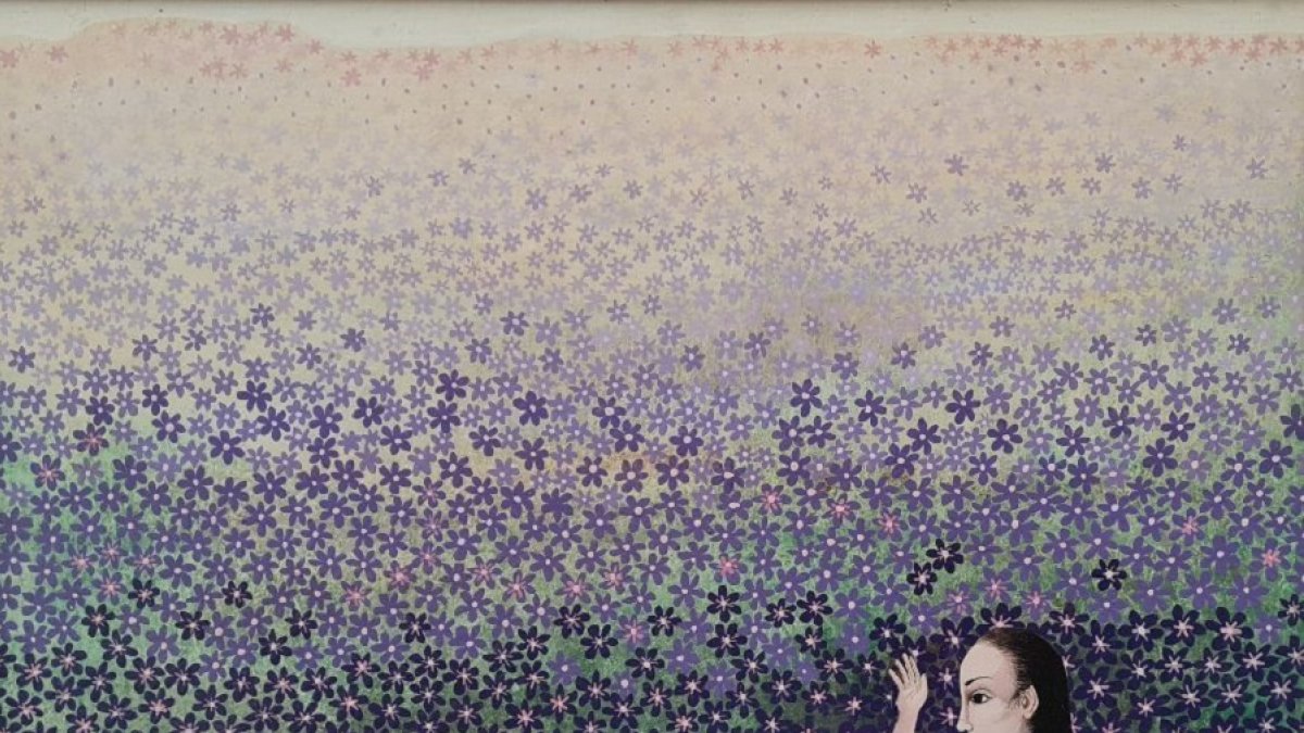 'Media mujer en campo violeta' (1970), de la artista salmantina Isabel Villar. | ICAL