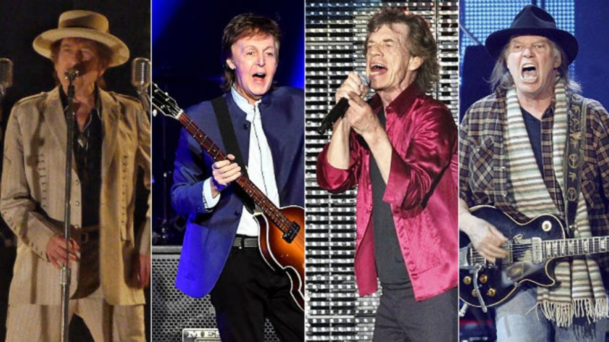 Bob Dylan, Paul McCartney, Mick Jagger y Neil Young podrían tocar juntos el próximo octubre en el llamado festival del siglo.-