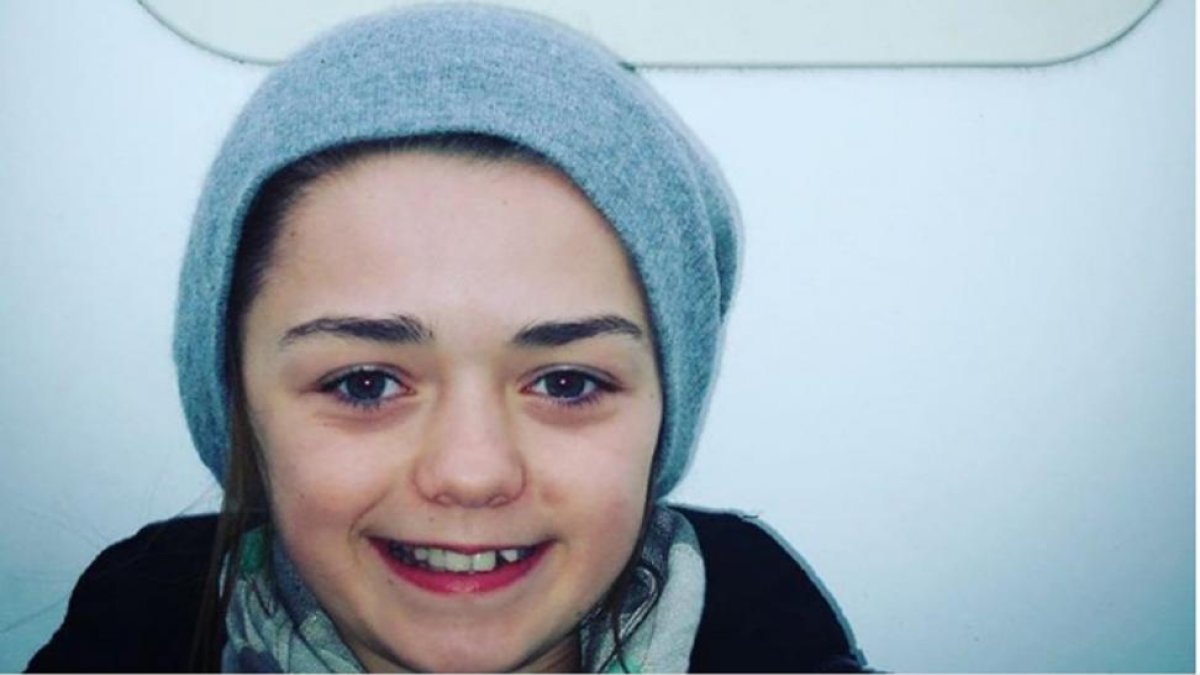 Maisie Williams durante el primer rodaje de Juego de Tronos-INSTAGRAM