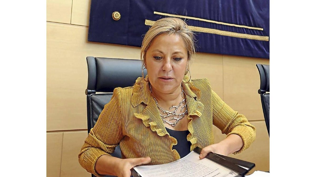 Rosa Valdeón en la Comisión de las Cortes-Ical