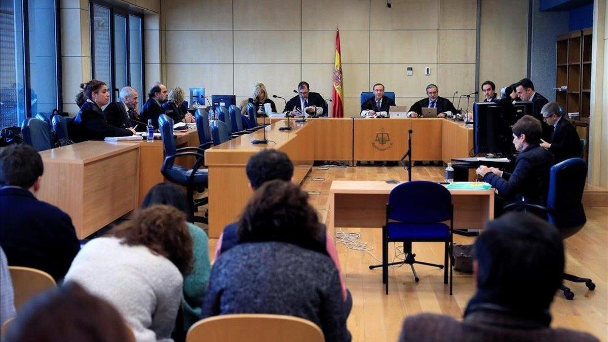 Vista de apelación de la sentencia del caso Alsasua en la Audiencia Nacional, este miércoles.-EFE