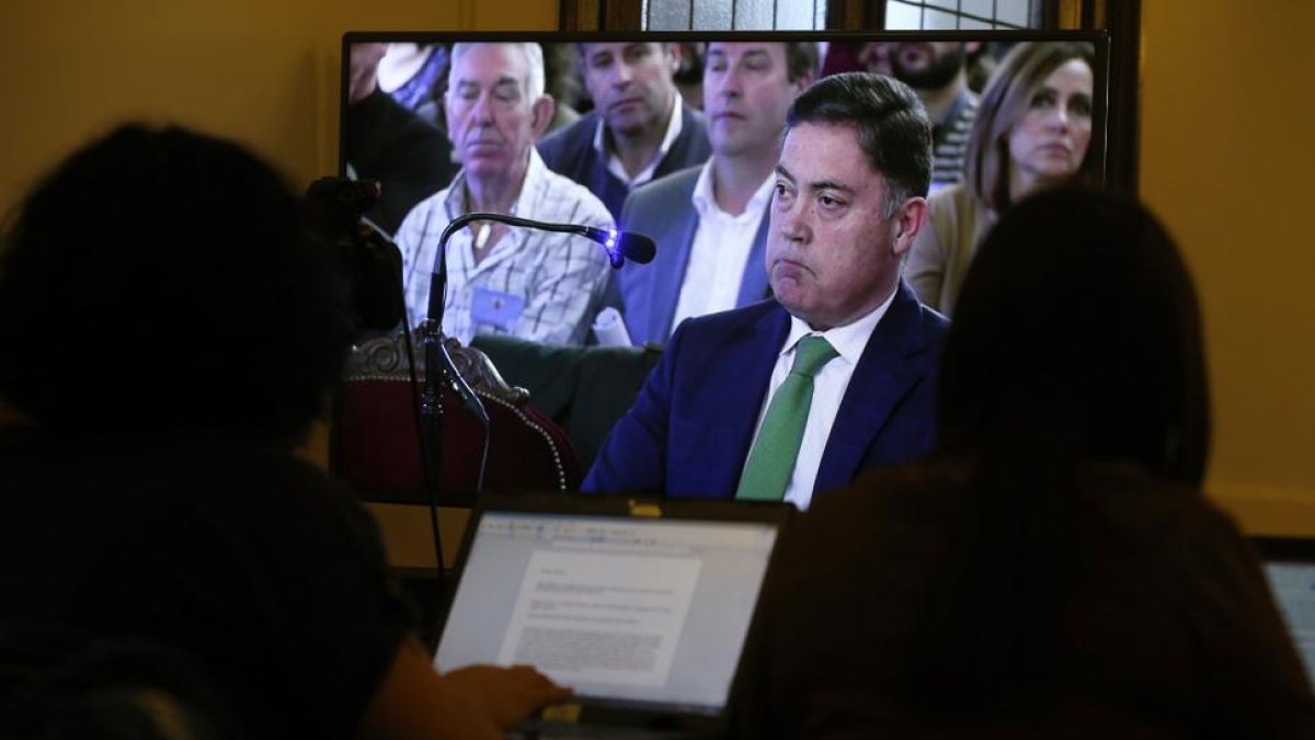 Declaración del ex presidente de la Diputación de León, Marcos Martínez en la quinta jornada del juicio por la muerte violenta de Isabel Carrasco.-ICAL
