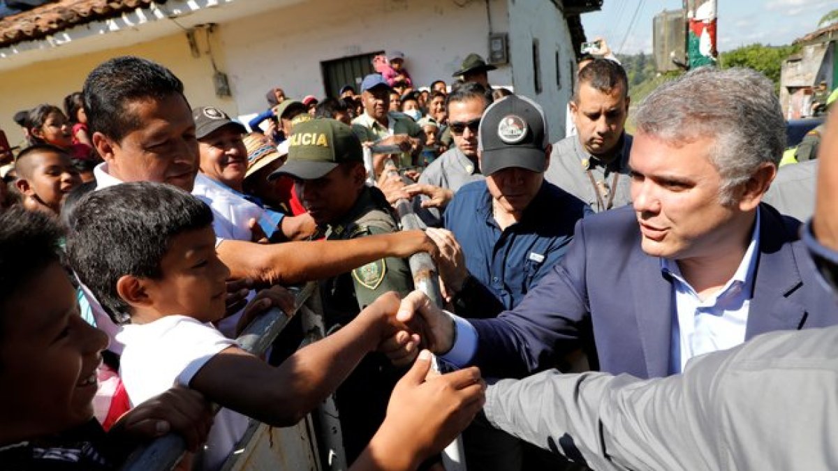 Duque aclaró que los países que tienen altos niveles de consumo deben enfrentar ese fenómeno mientras Colombia hace lo propio enfrentando a los carteles.-REUTERS