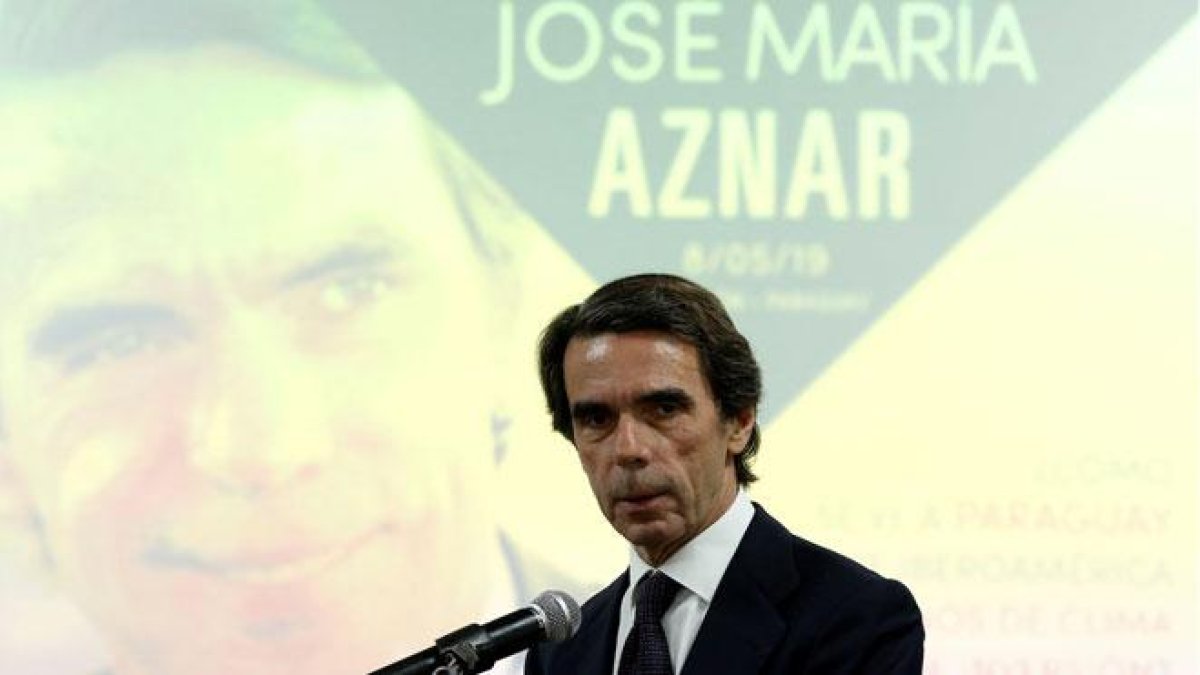 Aznar defiende una intervención en Venezuela para apoyar a Guaidó. /-ANDRES CRISTALDO (EFE)