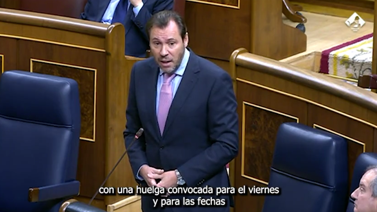 Intervención de Óscar Puente en el Congreso de los Diputados. E.M.