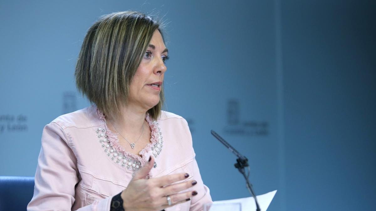Milagros Marcos, durante la rueda de prensa del Consejo de Gobierno.-ICAL