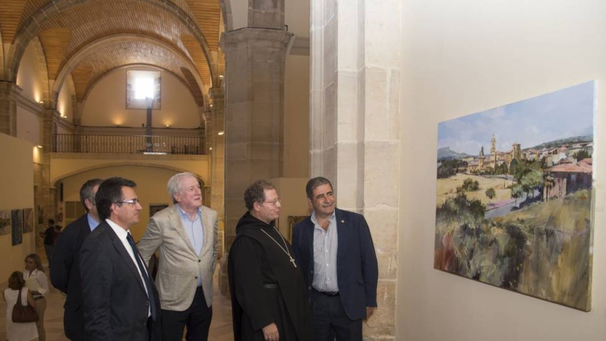Inauguración de la exposición de las obras seleccionadas en la primera edición del Premio Silos de Pintura Rápida en el que participaron más de un centenar de artistas de todo el país. Estuvieron presentes el presidente de la Fundación Silos, Antonio Ménd-ICAL