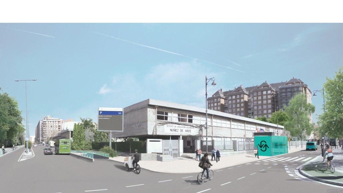 Maqueta de como quedará la zona tras la ampliación del parking. E.M.