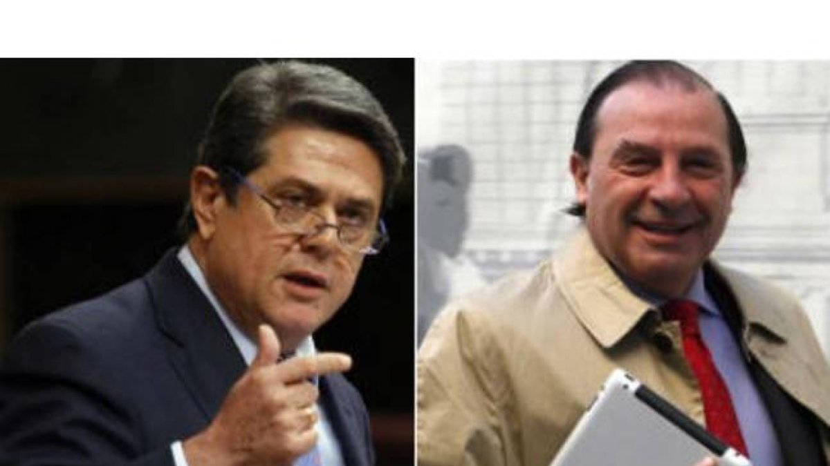 Federico Trillo (izquierda) y Vicente Martínez-Pujalte.-Foto: JUAN MANUEL PRATS / AGUSTÍN CATALÁN