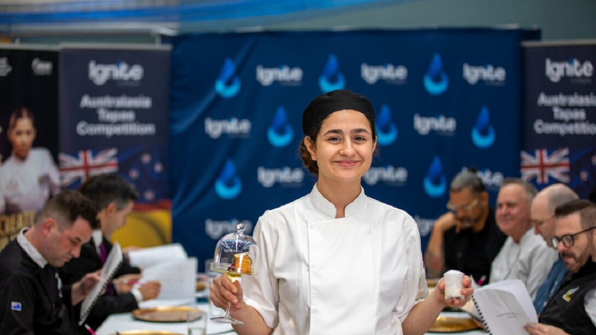 Eda Tunc, cocinera de origen turco procedente de Auckland que representará a Oceanía en Valladolid.