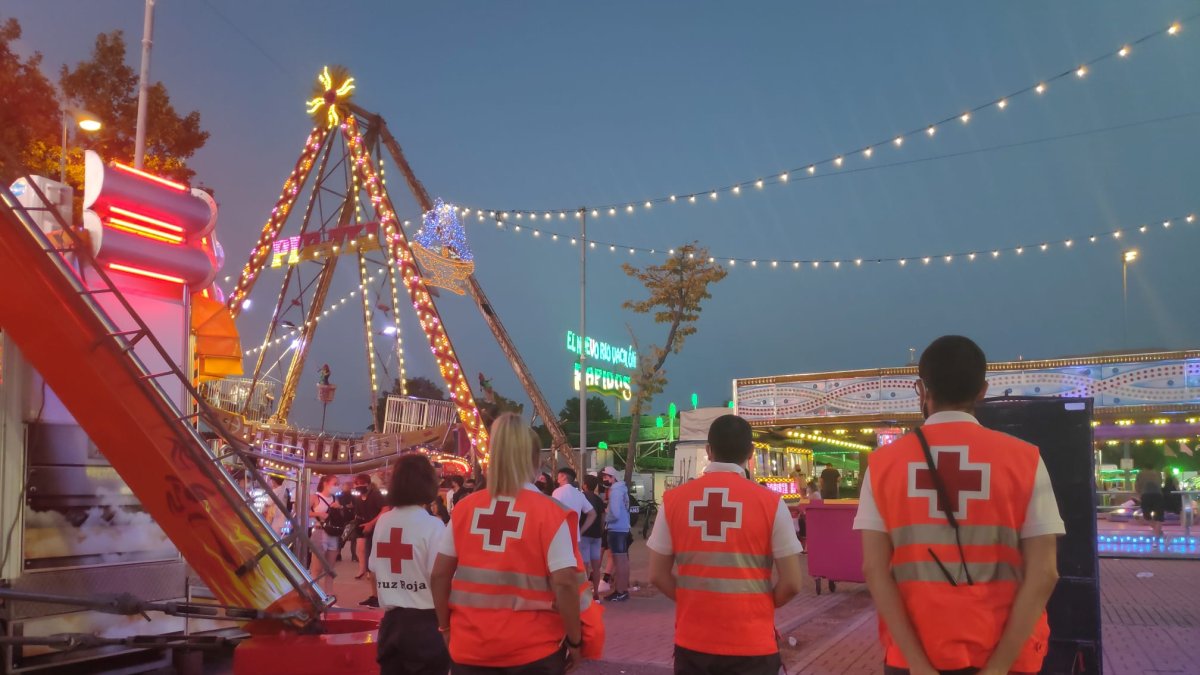 Dispositivo de la Cruz Roja durante las Fiestas de Valladolid en una imagen de archivo. E.M.
