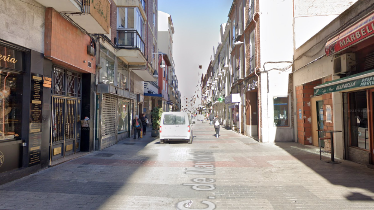 Calle Mantería de Valladolid donde se cometió el robo en una joyería. -GSW