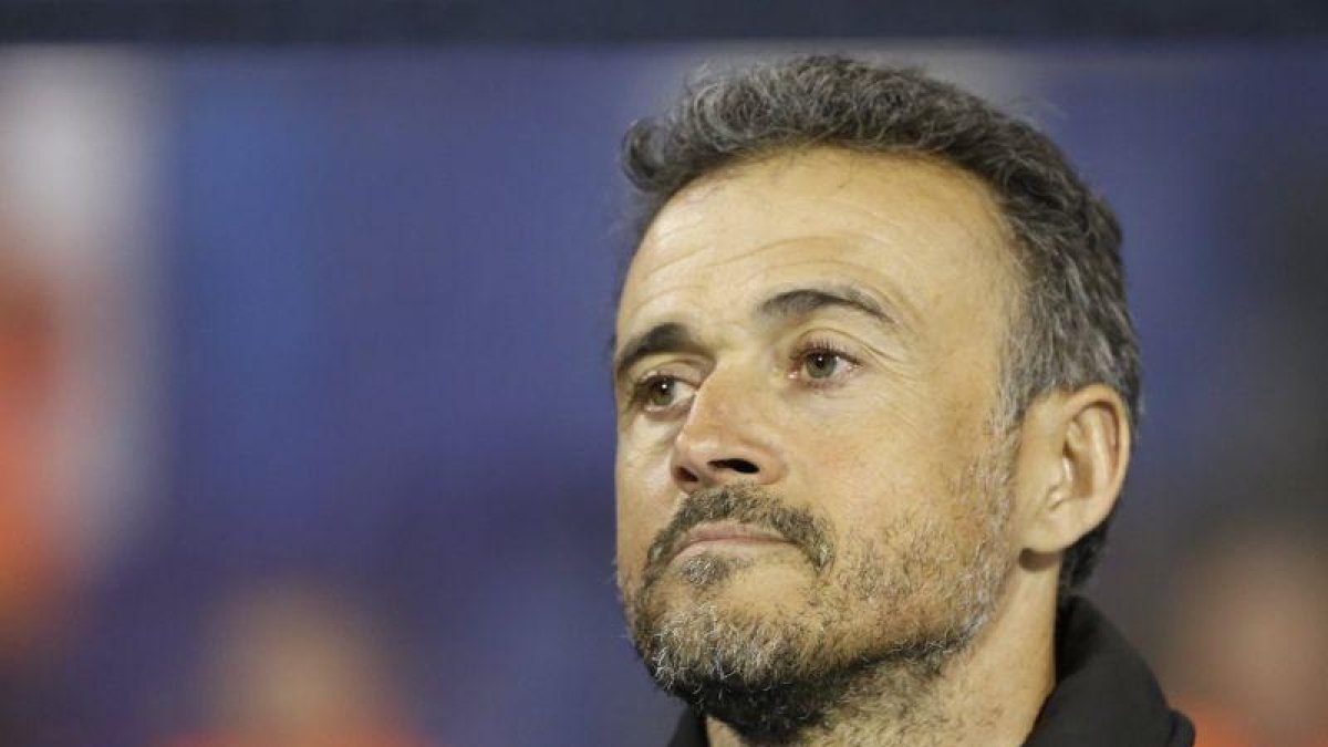 Luis Enrique, seleccionador español, durante el Croacia-España de la Liga de Naciones.-AP