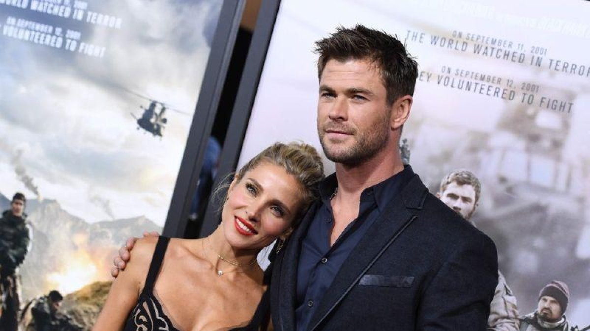 Elsa Pataky y Chris Hemsworth, durante el estreno de 12 valientes, en el Jazz at Lincoln Center de Nueva York, el pasado mes de enero.-ANGELA WEISS (AFP)