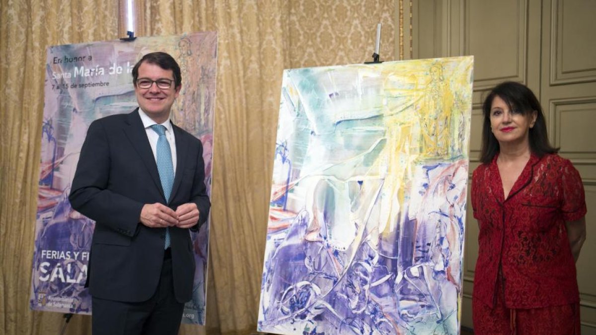 El alcalde de Salamanca, Alfonso Fernández Mañueco, presenta el cartel y el programa de Ferias y Fiestas 2017.-ICAL