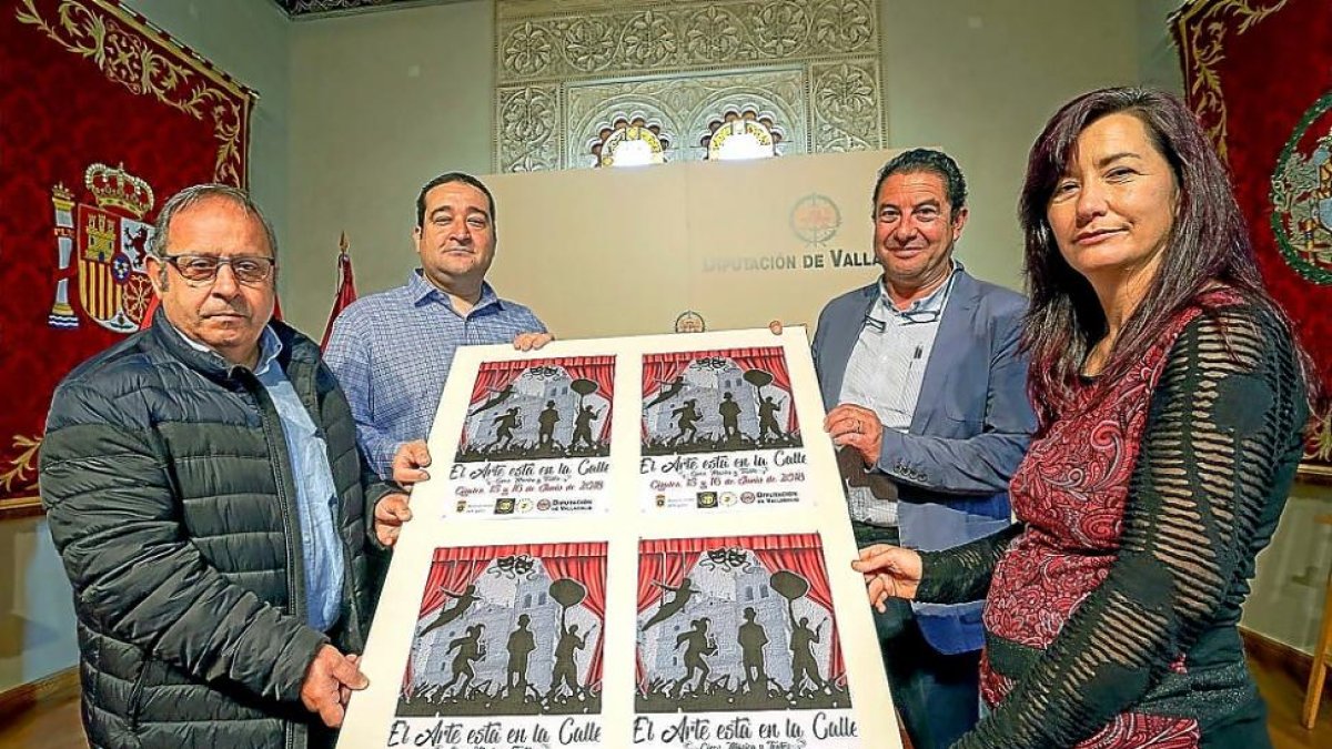 Emiliano Reca, José Ignacio Fernández, Alberto Collantes y Asunción Bautista, ayer en Pimentel.-EL MUNDO