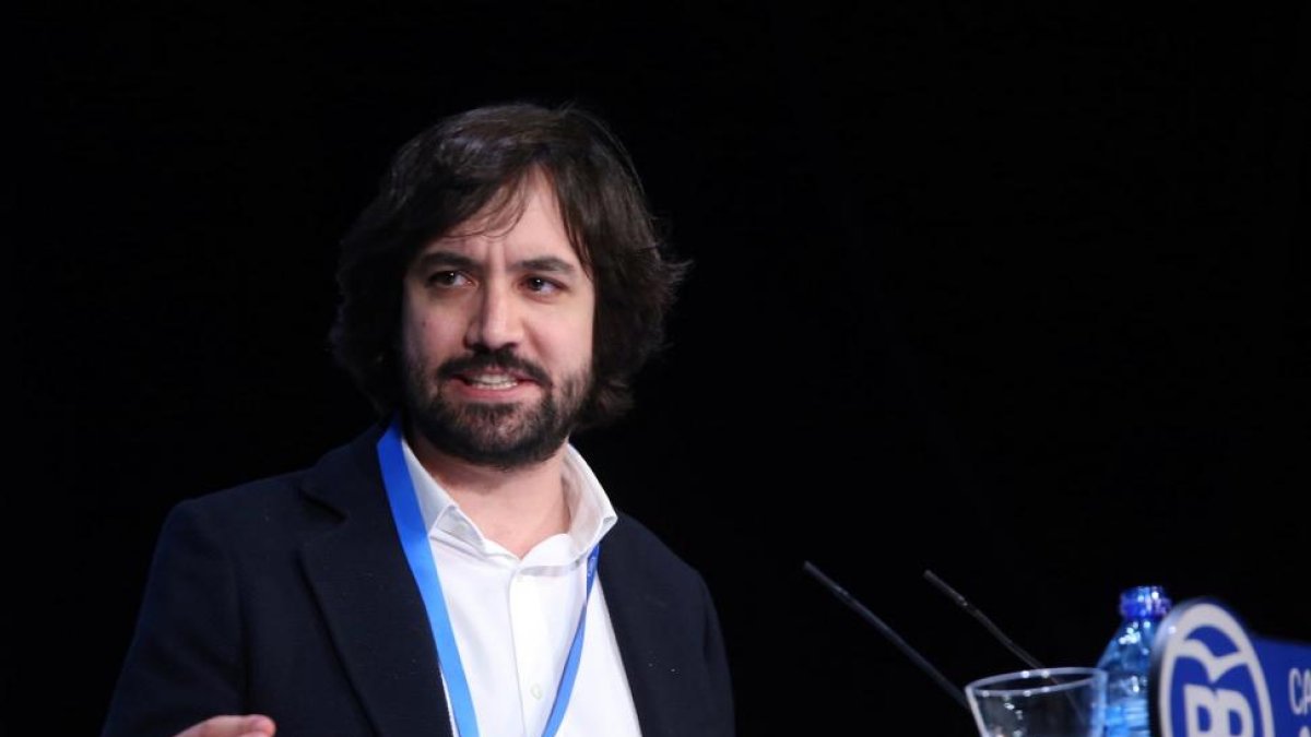 Alfonso García Vicente, durante el 13 Congreso Regional del PP de Castilla y León.-ICAL