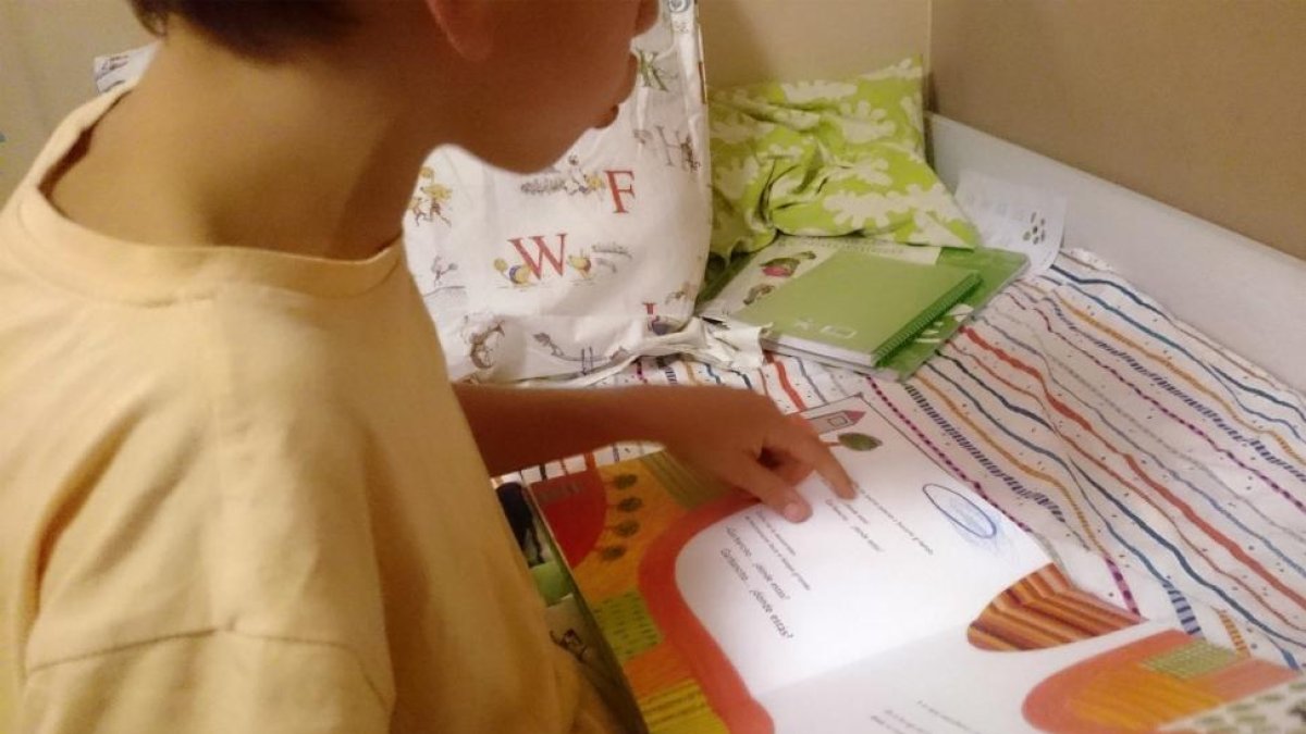 César, un niño abulense de nueve años, que tiene trastorno específico del lenguaje, diagnosticado desde los cinco.-E. M.