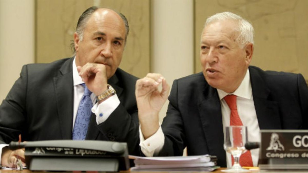 José Ignacio Landaluce, en una comparecencia junto al exministro José Manuel García Margallo en el Congreso en el 2013.-JOSE LUIS ROCA