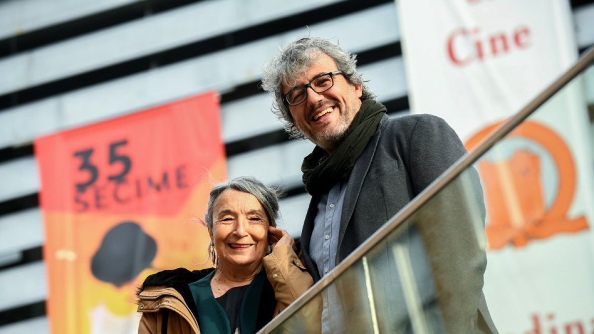 Petra Martínez y David Martín, antes de la entrega. / ICAL