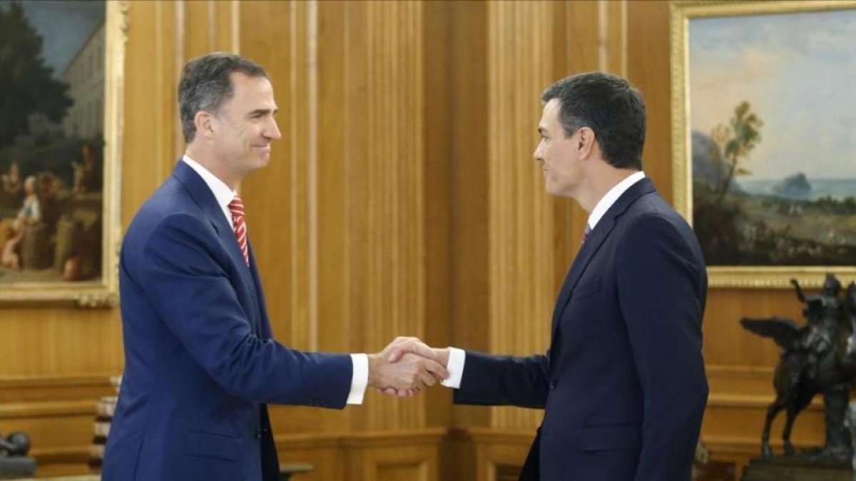 El Rey recibe a Pedro Sánchez, este jueves en la Zarzuela.-