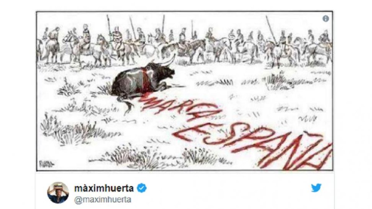 Tuit extraído del timeline de Màxim Huerta.-EL MUNDO