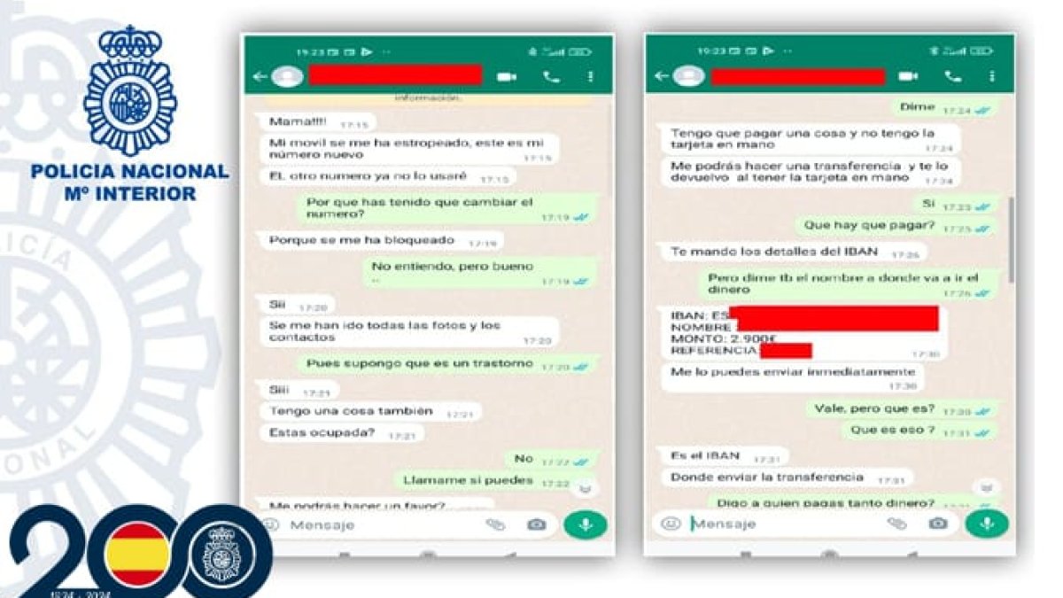 Estafa del hijo en apuros. E.M.