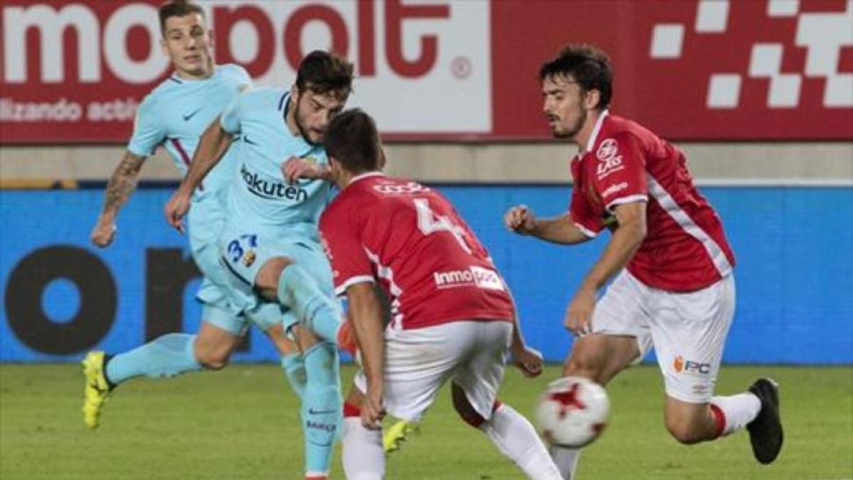 Arnaiz, en el Murcia-Barça de Copa del Rey del pasado mes de octubre-EFE / MARCIAL GUILLÉN