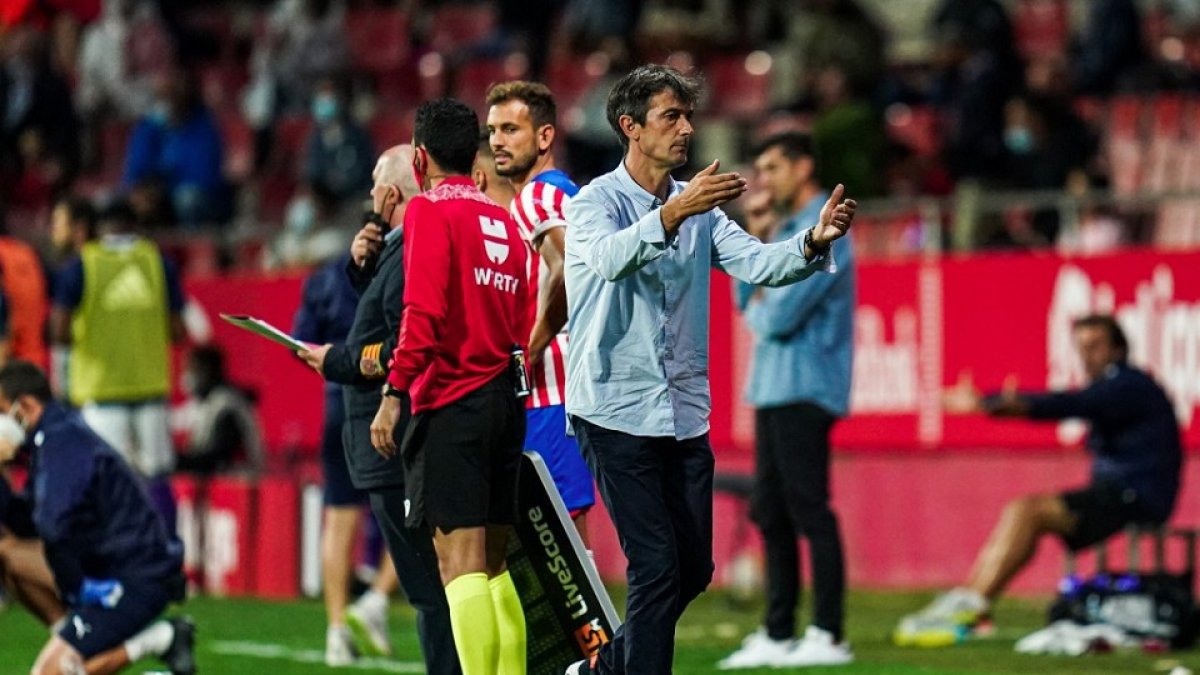 Pacheta en el partido ante el Girona. / IÑAKI SOLA / RVCF