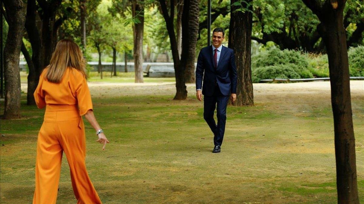 Susana Díaz y Pedro Sánchez, el pasado 26 de octubre en Sevilla.-REUTERS / MARCELO DEL POZO