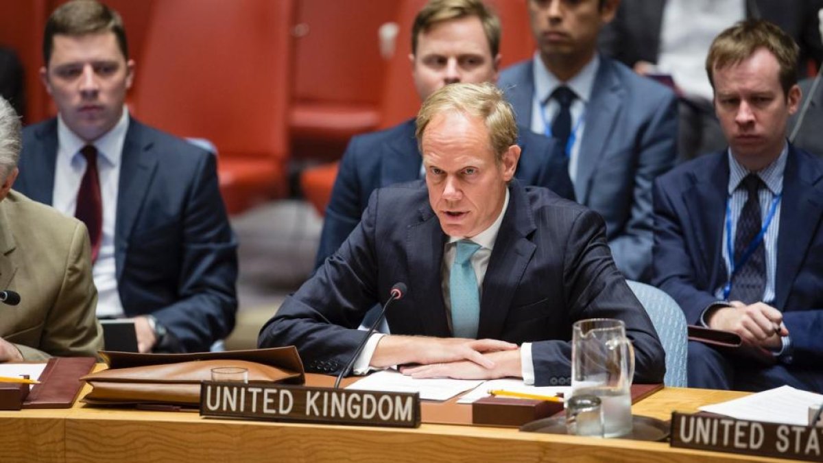 El embajador del Reino Unido ante la ONU, Matthew Rycroft.-MANUEL ELIAS / AFP