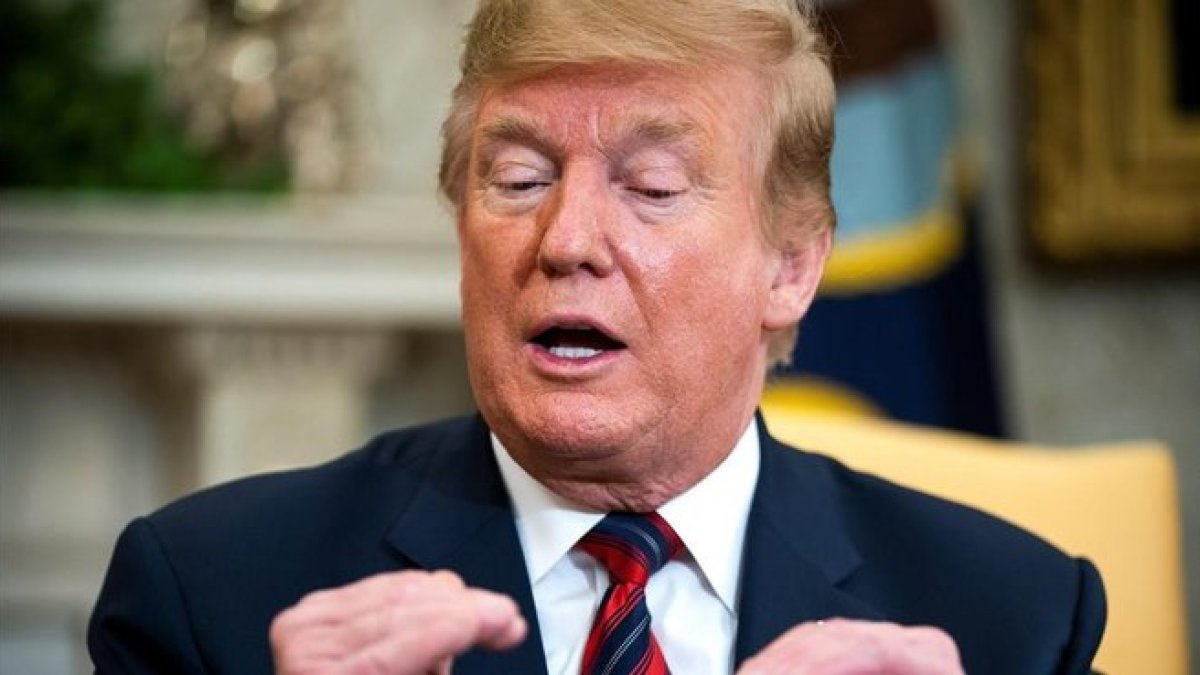Donald Trump, el pasado jueves.-EFE / JIM LO SCALZO