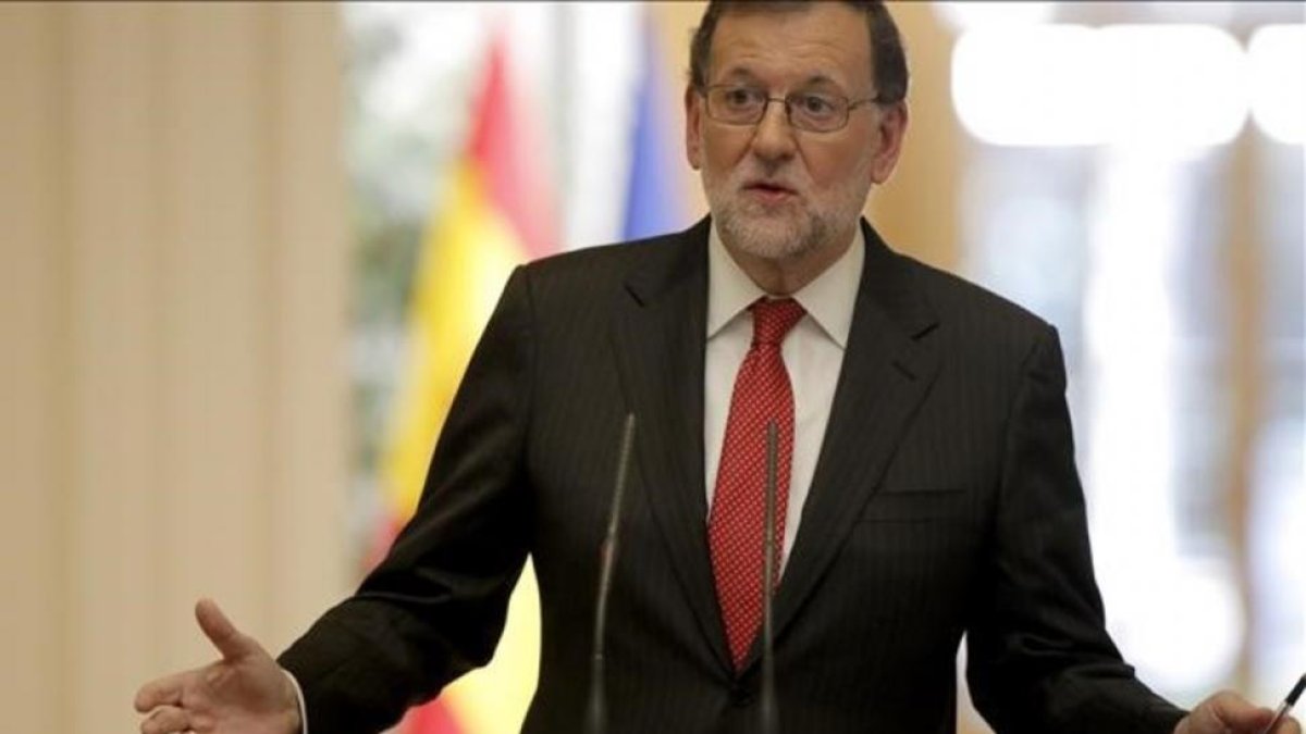 El presidente del Gobierno, Mariano Rajoy, en el Palacio de la Moncloa.-JOSE LUIS ROCA