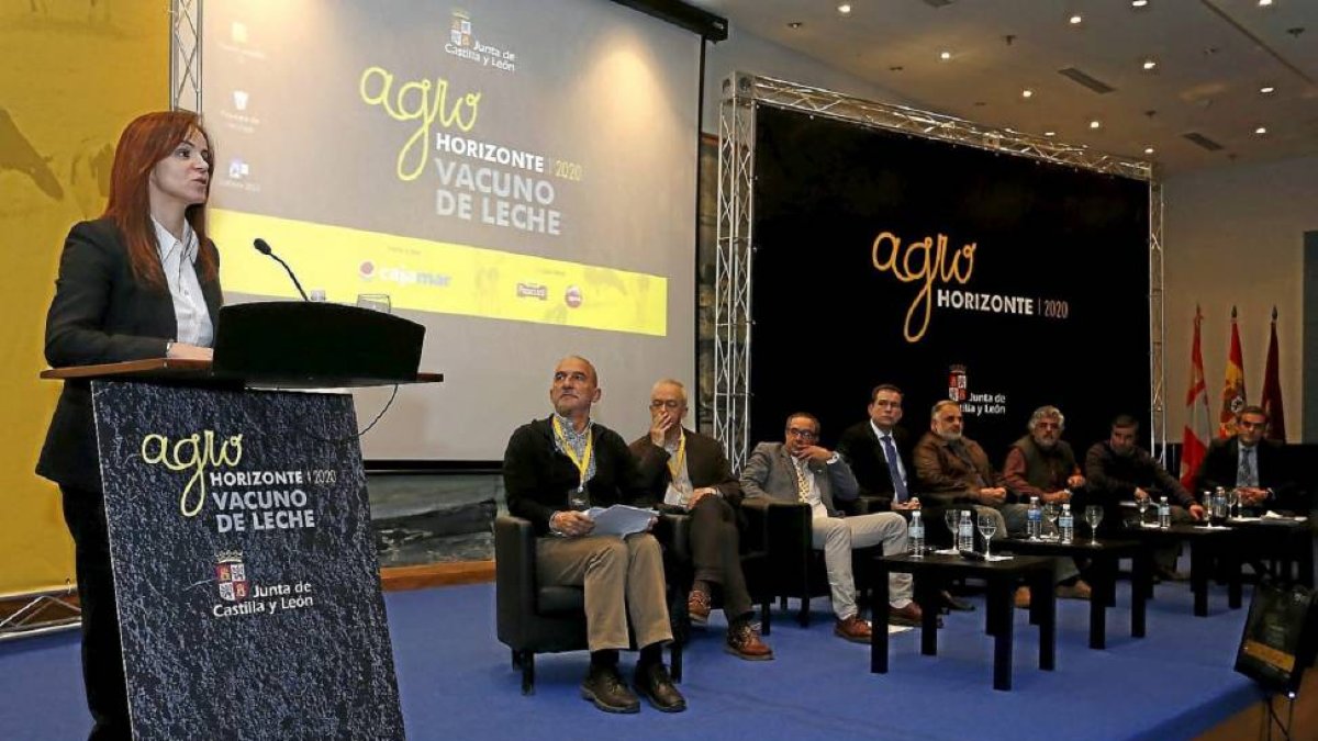 La consejera de Agricultura y Ganadería, Silvia Clemente, clausura la jornada de debate sobre 'Vacuno de Leche' dentro del marco de 'Agrohorizonte 2020'-Ical