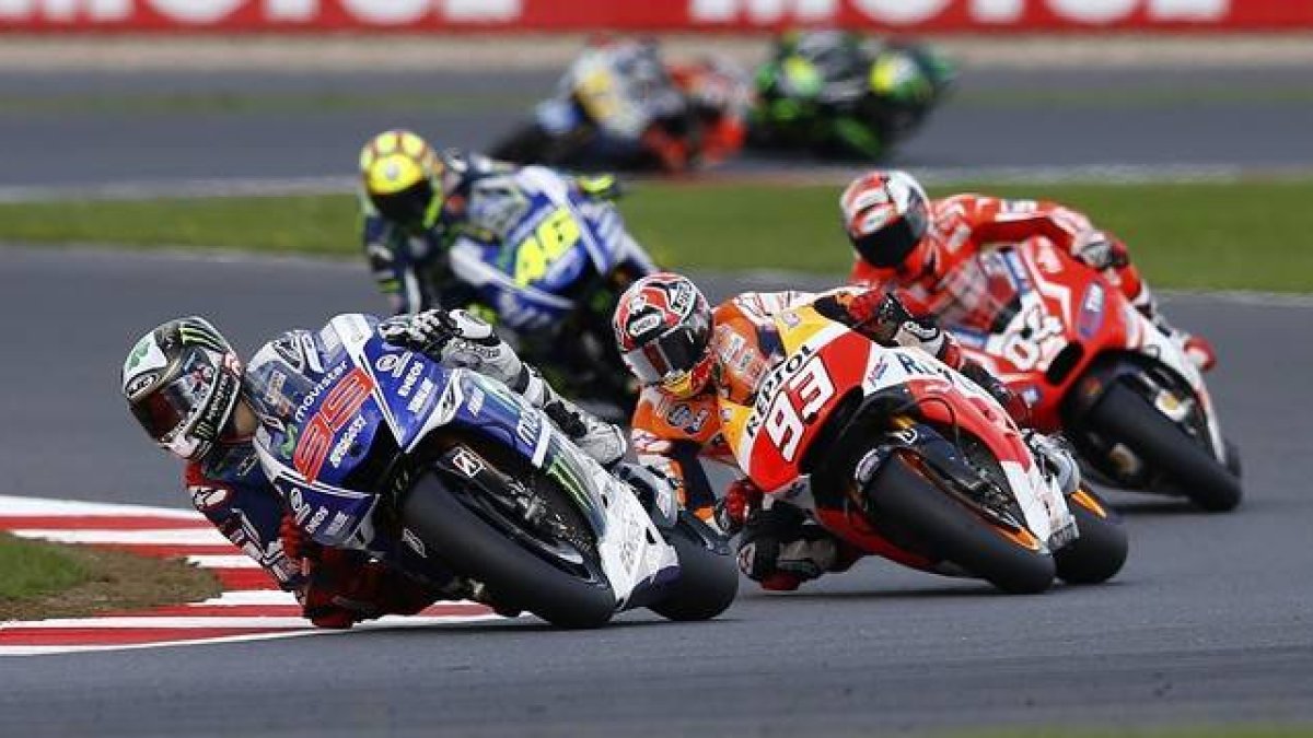 n momento de la carrera de MotoGP en Silverstone.-DARREN STAPLES / REUTERS