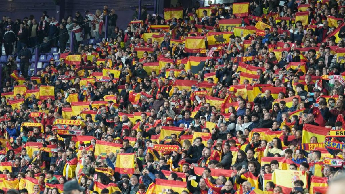 El España-Georgia en Zorrilla en 50 imágenes