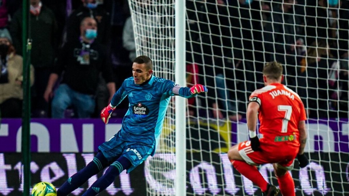 Masip durante el encuentro ante el Burgos. / I. SOLA / RV