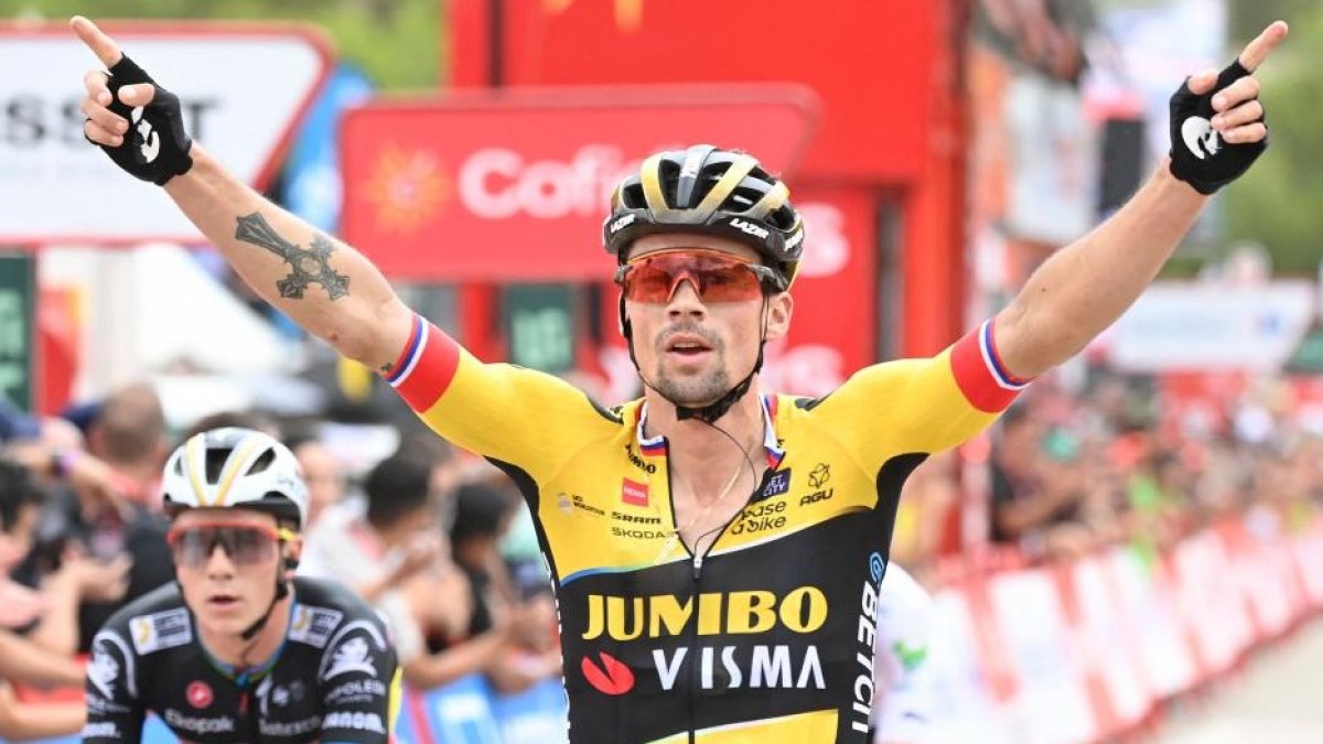 Roglic gana la octava etapa, seguido de Evenepoel.